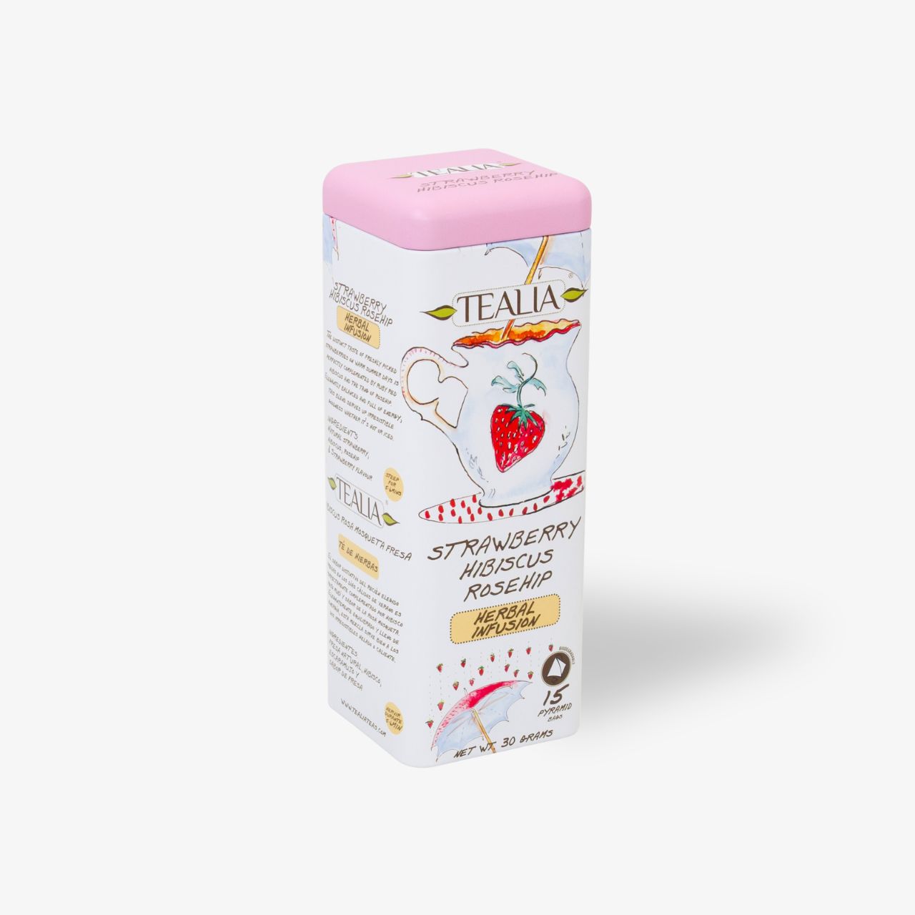 Strawberry Hibiscus Rosehip 15 Pyramid Tea Bags